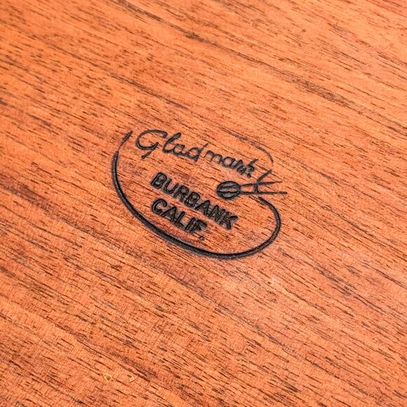 Set of 4-1960s MCM Gladmark of Burbank CA-Sizzler Plate Sets-Teak and Aluminum - Picture 5 of 9